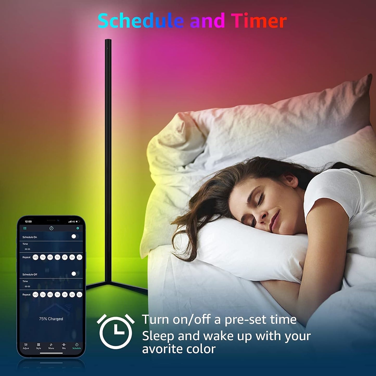 RGB Corner Floor Lamp