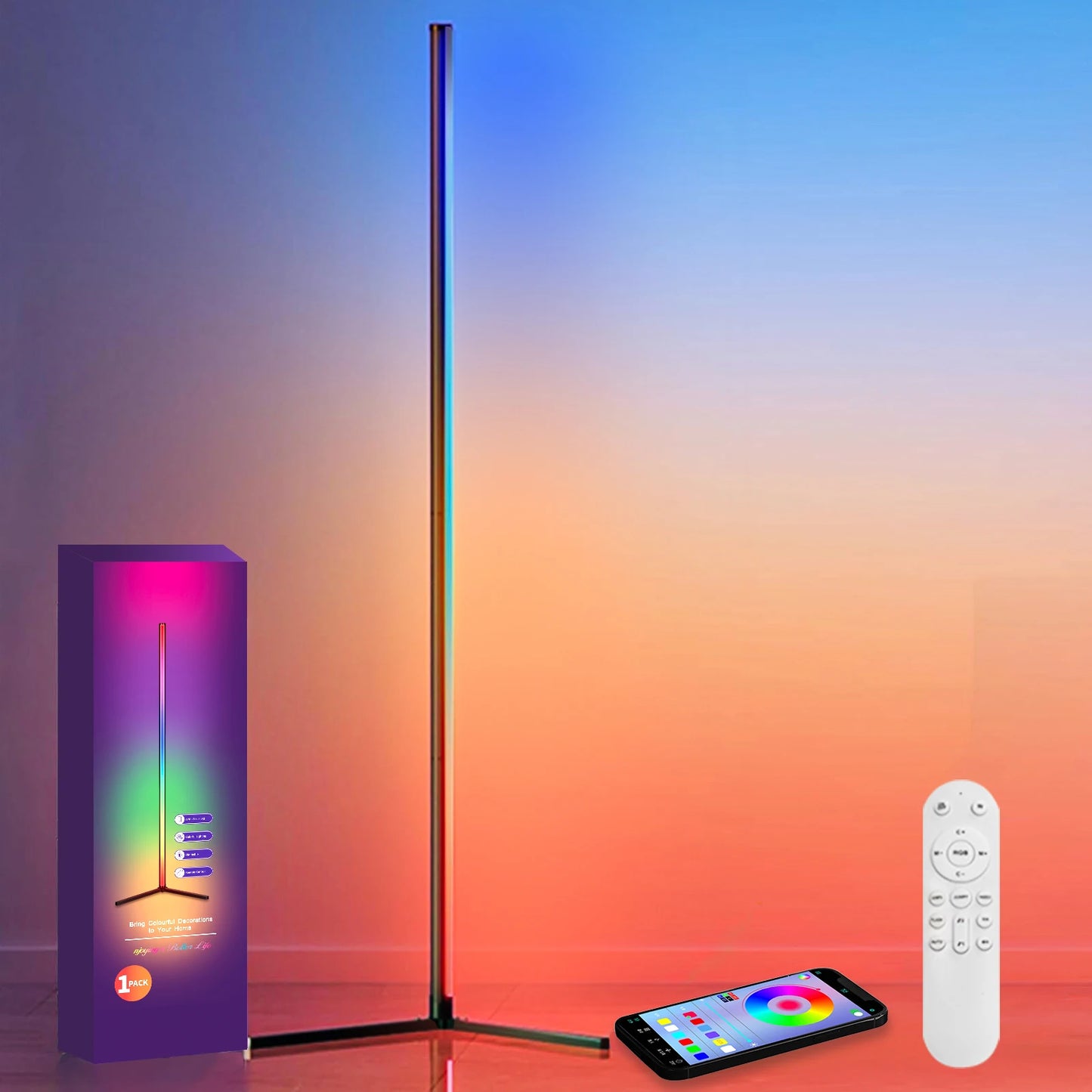 RGB Corner Floor Lamp