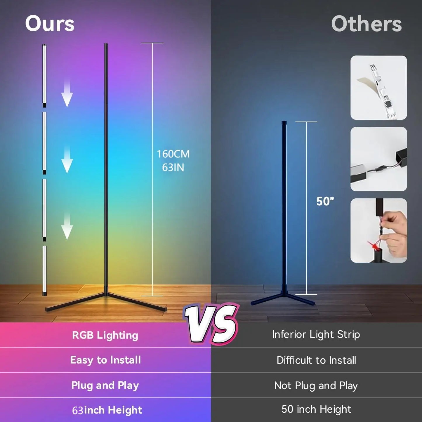 RGB Corner Floor Lamp